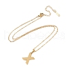 Ion Plating(IP) Initial Letter 304 Stainless Steel Pendant Necklaces NJEW-M199-01G-X-3