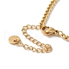 304 Stainless Steel Micro Pave Cubic Zirconia Link Bracelet for Women BJEW-C070-03A-G-4