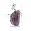 Natural AmethystPendants G-CJ0001-33C-2