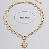 Sun Alloy Pendant Paperclip Chain Necklaces for Women FS-WG180B3-01-4