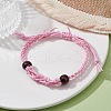 Adjustable Braided Waxed Cotton Macrame Pouch Bracelet Making BJEW-JB09698-05-2