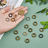 Hobbspring 24Pcs 4 Colors Alloy Spring Gate Rings FIND-HS0001-26A-3