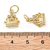Brass Micro Pave Cubic Zirconia Pendants KK-C092-15G-3