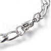304 Stainless Steel Figaro Chain Bracelets BJEW-E369-08P-2