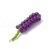 Glass Seed Beaded Mulberry Pendants PALLOY-MZ00749-01-4
