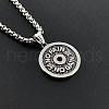 Vintage Punk Style Stainless Steel Weightlifting Dumbbell Pendant Necklaces for Men RS0234-1