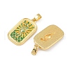 Brass Enamel Pendants KK-L190-013G-01-2