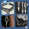 8Pcs 4 Styles 304 Stainless Steel Pendants STAS-LP0001-34-4