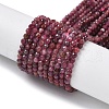 Natural Red Tourmaline Beads Strands G-RM250101-B36-1