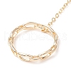 Brass Paperclip Chains Link Finger Ring Bracelets BJEW-JB11810-4