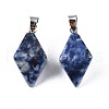 Natural Blue Spot Jasper Pendants G-N326-107G-2