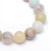 Round Natural Flower Amazonite Bead Strands G-R345-6mm-17-2