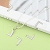 Tarnish Resistant 304 Stainless Steel Letter Charms STAS-O072-L-5