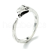 Snake Alloy Open Cuff Rings RJEW-K275-87AS-1