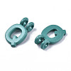 Spray Painted Alloy  2-Loop Link Pendants X-PALLOY-T075-48Q-RS-3