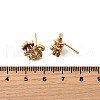 Swan Shape Rack Plating Brass Micro Pave Cubic Zirconia Stud Earrings KK-E084-42G-3