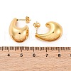 J-Shaped 304 Stainless Steel Stud Earrings EJEW-A125-25G-5
