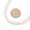 Mother's Day Jewellery Natural Pearl Beaded Necklace with Brass Clasp for Women NJEW-JN04059-4