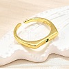 Brass Micro Pave Cubic Zirconia Cuff Rings for Women RJEW-H247-16G-02-2