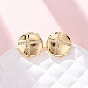 Brass Clear Cubic Zirconia Stud Earrings EJEW-Q042-01A-G-2