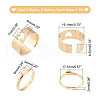 Unicraftale 4Pcs 4 Style Heart Matching Couple Rings RJEW-UN0001-17-4
