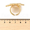 Flower 304 Stainless Steel Adjustable Cuff Rings for Women RJEW-M103-04C-G-3