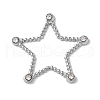 Stainless Steel Color 304 Stainless Steel Rhinestonet Pendants STAS-Q312-02D-P-1
