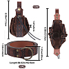 Men's Viking PU Leather Belt Chain with Belt Pouch Renaissance DIY-WH0504-46A-2