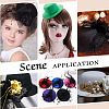 BENECREAT 8Pcs 8 Colors EVA Cloth Mini Hat Fascinator Base AJEW-BC0007-03-5