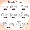   66Pcs 8 Styles Synthetic Howlite Cabochons G-PH0002-66-2