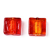 Handmade Silver Foil Lampwork Beads FOIL-S006-12x12mm-01-2