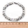 201 Stainless Steel Byzantine Chain Bracelets BJEW-B078-154P-3