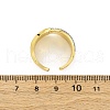Brass Micro Pave Cubic Zirconia Adjustable Cuff Rings for Women RJEW-U053-08G-5