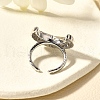 Brass Cuff Rings for Women RJEW-Q008-07A-P-5