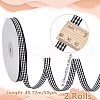 Nylon Tartan Printed Ribbon OCOR-WH0097-70B-2