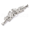 Brass Micro Pave Cubic Zirconia Slide Charms KK-G503-37P-03-2