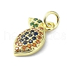 Brass Micro Pave Cubic Zirconia Pendants KK-H475-17G-02-2