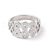 Crystal Rhinestone Infinity Finger Ring RJEW-D120-10B-P-2