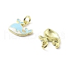 Brass Enamel Charms KK-Z114-17G-01-2