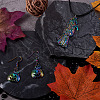 Spritewelry 32Pcs 8 Style Rainbow CoLOR Alloy Pendants PALLOY-SW0001-02-16