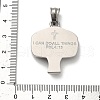 304 Stainless Steel Pendants STAS-Z126-07AS-3