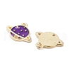 Light Gold Plated Alloy Enamel Pendants ENAM-M219-05KCG-01-2