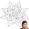 WADORN 1Pc Rhinestone Mesh Headpiece Cap OHAR-WR0001-03S-1