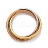 201 Stainless Steel Trinity Interlocking Ring Finger Rings FS-WG6776A-03-1