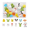 Kissitty 24Pcs 12 Style Handmade Bumpy Lampwork Beads Strands LAMP-KS0001-03-10
