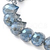Electroplate Glass Beads Strands X-EGLA-D030-17L-3