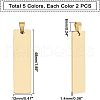 Unicraftale 10Pcs 5 Colors PVD Vacuum Plating 304 Stainless Steel Pendants STAS-UN0018-33-5