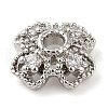Rack Plating Brass Micro Pave Cubic Zirconia Bead Caps KK-M248-08P-3