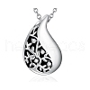 Stainless Steel Cremation Box Pet Memorial Pendant Cable Chain Necklace PW-WGD4062-01-1