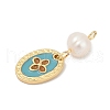 Natural Cultured Freshwater Pearl & Brass Pendants KK-U062-14G-01-2